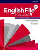 Učebnice v jazykovém kurzu Angličtina pro mírně pokročilé - senioři 55+ - English File 4th Edition Elementary Multipack